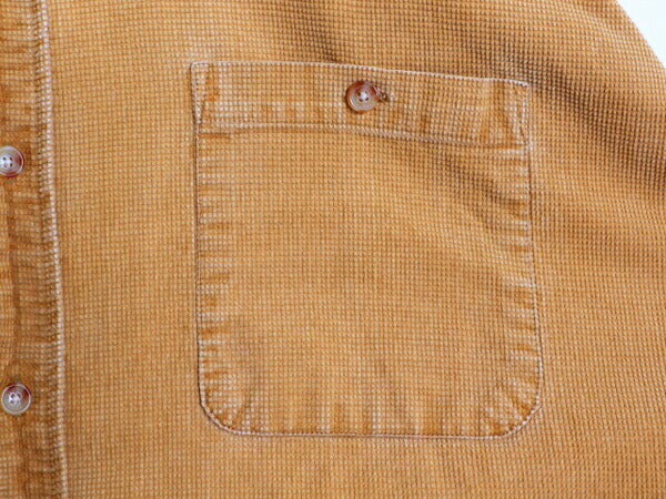 90s オービス 長袖 コットン ボタンダウン シャツ メンズ L 90年代 オールド ORVIS 旧タグ アウトドア コーデュロイ 無地 ポケット付き 茶