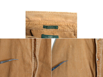 90s オービス 長袖 コットン ボタンダウン シャツ メンズ L 90年代 オールド ORVIS 旧タグ アウトドア コーデュロイ 無地 ポケット付き 茶