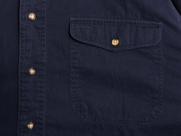 90s ブルックスブラザーズ 長袖 ボタンダウン シャツ メンズ L / 古着 90年代 オールド BROOKS BROTHERS 旧タグ コットン BD 無地 ネイビー