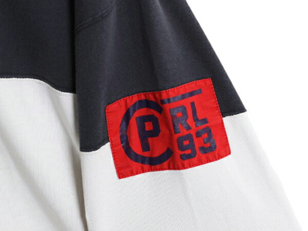 CP RL-93 90s 当時物 ラルフローレン モックネック 長袖 Tシャツ メンズ M 90年代 オールド ポロ ロンT ラガーシャツ 素材 ヘビーウェイト