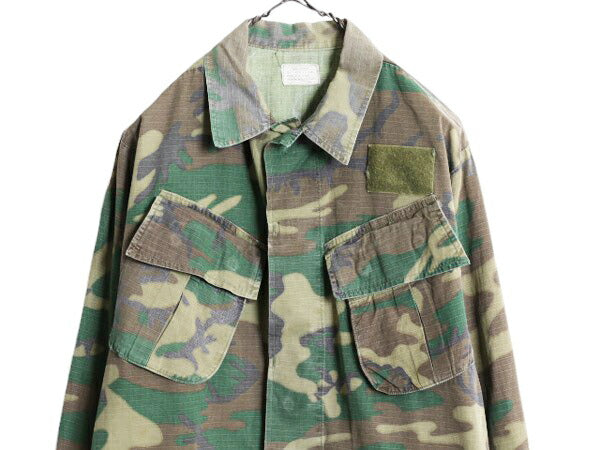 70s 70年製 米軍実物 US ARMY ジャングルファティーグ ジャケット SMALL REGULAR 70年代 ヴィンテージ ERDL ブラウンリーフ カモ 迷彩 軍物