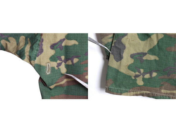 70s 70年製 米軍実物 US ARMY ジャングルファティーグ ジャケット SMALL REGULAR 70年代 ヴィンテージ ERDL ブラウンリーフ カモ 迷彩 軍物