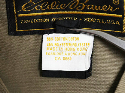 70s 80s エディバウアー フィッシング ベスト メンズ L 古着 70年代 80年代 ヴィンテージ EDDIE BAUER 黒タグ 重ね着 前開き ムートン 付き