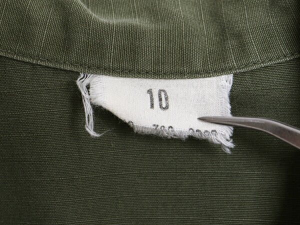 60s 70s 米軍実物 US ARMY リップストップ ユーティリティ シャツ 10 レディース M 程 60年代 70年代 ヴィンテージ アーミー ジャケット 緑