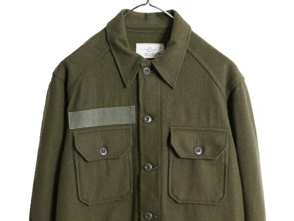 60s 68年製 US ARMY 米軍実物 フィールド ウール 長袖 シャツ SMALL / 古着 60年代 ヴィンテージ ミリタリー OG-108 アーミー CPO オリーブ