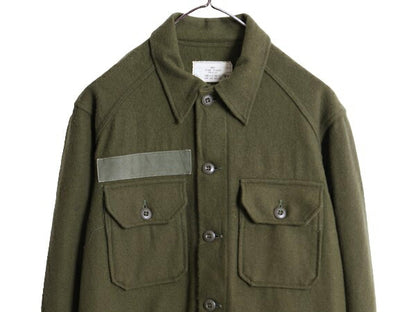 60s 68年製 US ARMY 米軍実物 フィールド ウール 長袖 シャツ SMALL / 古着 60年代 ヴィンテージ ミリタリー OG-108 アーミー CPO オリーブ