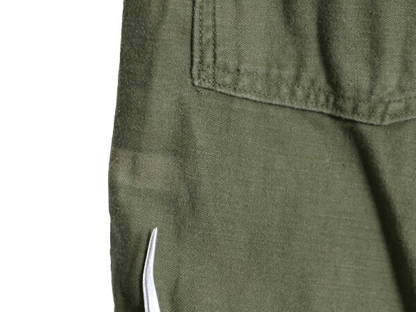 70s 71年製 US ARMY 米軍実物 コットン サテン ベイカー パンツ 28 31 70年代 ヴィンテージ ミリタリー ファティーグ ユーティリティ OG107