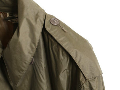 60s 米軍実物 US ARMY TAUPE ライトウェイト ナイロン レイン コート メンズ S 程/ 60年代 ヴィンテージ ミリタリー トレンチコート ロング