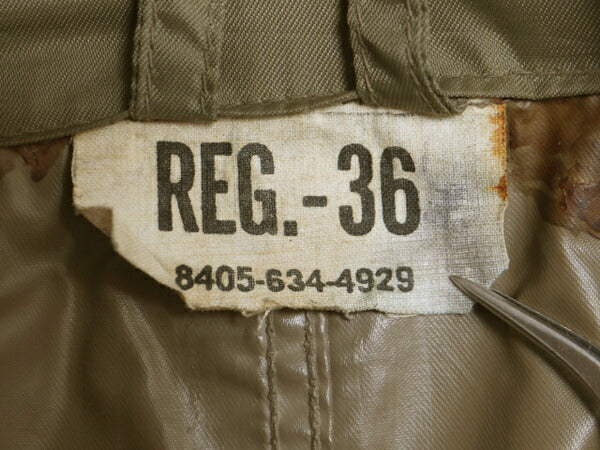 60s 米軍実物 US ARMY TAUPE ライトウェイト ナイロン レイン コート メンズ S 程/ 60年代 ヴィンテージ ミリタリー トレンチコート ロング