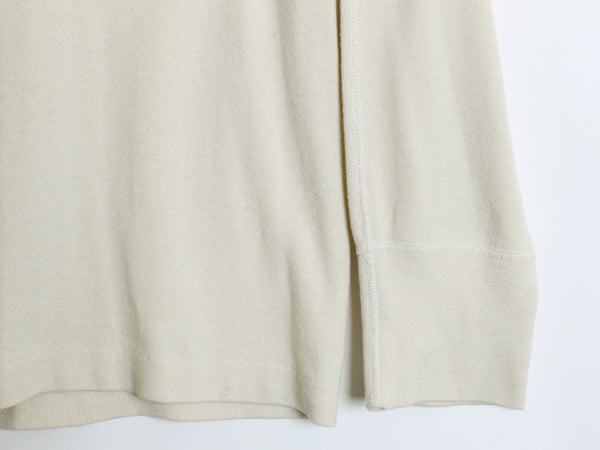 60s 米軍実物 US ARMY ヘンリーネック アンダーシャツ メンズ M / 68年製 ヴィンテージ 長袖 Tシャツ サーマル リブ編み ロンT ナチュラル