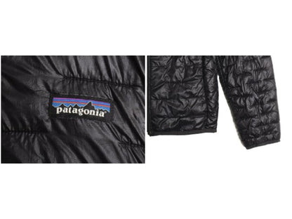 パタゴニア マイクロ パフ フーディ レディース XXS 古着 18年製 中綿 キルティング ジャケット ジャンパー パッカブル パーカー ブラック