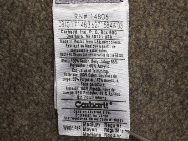 US企画 カーハート モックネック ダック ベスト レディース M ワーク 裏 ボア パイル フリース 重ね着 フルジップ ハイネック 廃盤 ピンク