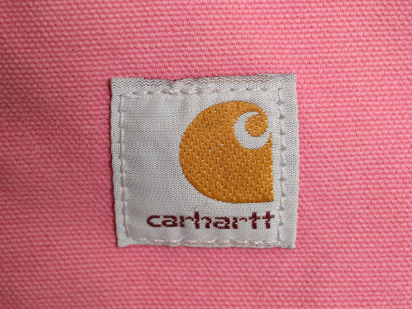 US企画 カーハート モックネック ダック ベスト レディース M ワーク 裏 ボア パイル フリース 重ね着 フルジップ ハイネック 廃盤 ピンク