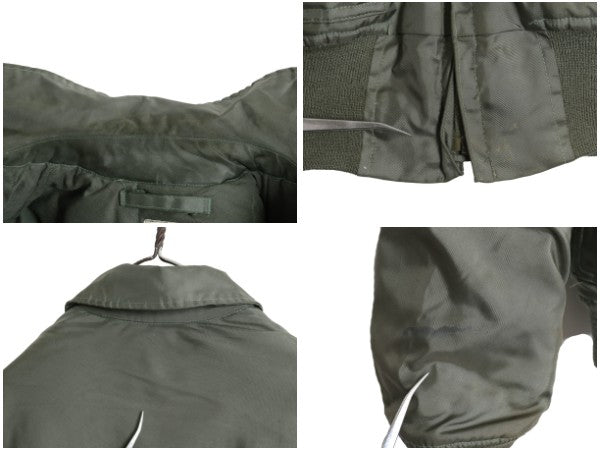 90s ★ 米軍実物 USMC CWU-45P フライト ジャケット MEDIUM 90年製 オールド アラミド ボンバー スコードロン パッチ付き ブルゾン セージ