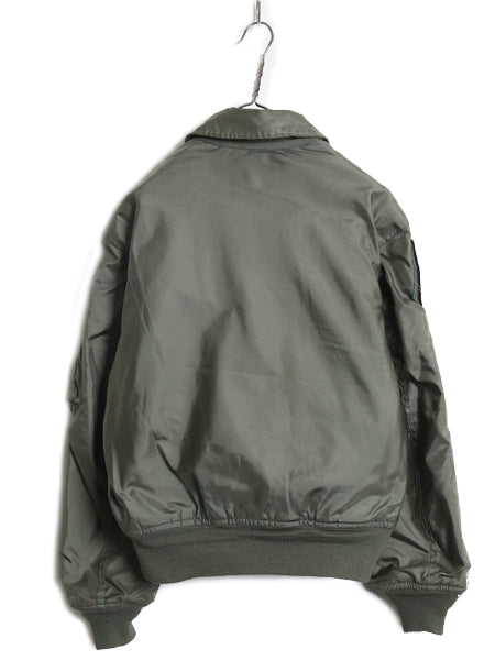 90s ★ 米軍実物 USMC CWU-45P フライト ジャケット MEDIUM 90年製 オールド アラミド ボンバー スコードロン パッチ付き ブルゾン セージ