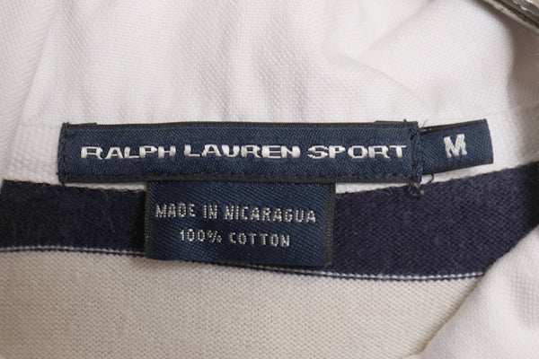 ミドルポニー ラルフローレン ボーダー 長袖 ラガーシャツ レディース M / ポロ スポーツ ラグビー ポロシャツ 長袖シャツ ワンポイント 