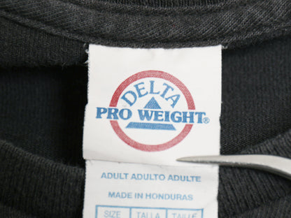 00s メッセージ プリント 半袖 Tシャツ メンズ XL 古着 オールド ジョーク グラフィック ヘビーウェイト カットソー ブラック 大きいサイズ