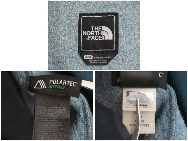 ノースフェイス デナリ ジャケット レディース M 古着 アウトドア フリース ナイロン フルジップ ジャンパー ブルゾン ハイネック ツートン
