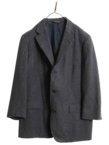 00s USA製 ブルックスブラザーズ ツイード テーラード ジャケット メンズ XL 程/ 古着 オールド ウール ブレザー ヘリンボーン ストライプ