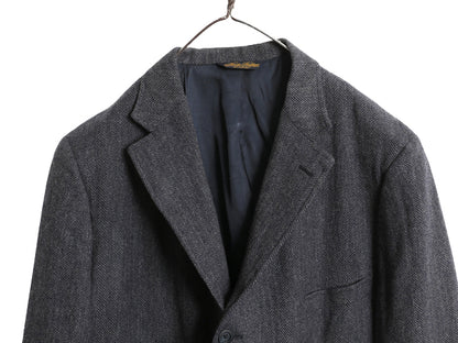 00s USA製 ブルックスブラザーズ ツイード テーラード ジャケット メンズ XL 程/ 古着 オールド ウール ブレザー ヘリンボーン ストライプ