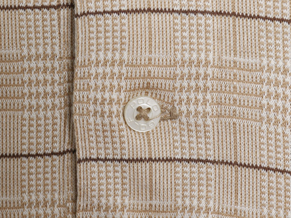 90s ポロゴルフ ラルフローレン 長袖 ポロシャツ メンズ L / オールド チェック 織柄 ボーダー 長袖シャツ コットン ストレッチ カットソー