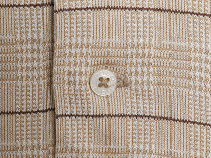 90s ポロゴルフ ラルフローレン 長袖 ポロシャツ メンズ L / オールド チェック 織柄 ボーダー 長袖シャツ コットン ストレッチ カットソー