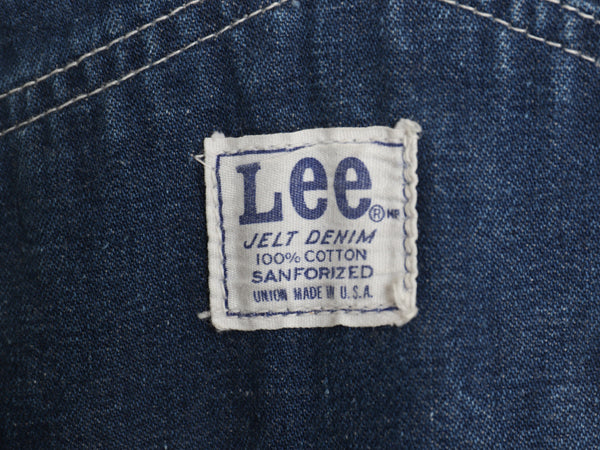 70s USA製 ★ Lee ジェルト デニム オーバーオール メンズ 実寸 35 28 程/ ヴィンテージ ツナギ ペインター ジーンズ ジーパン ワーク 91SB