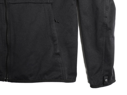 US企画 ノースフェイス フルジップ ソフトシェル ジャケット レディース XL / スムース ストレッチ ジャージ 裏 フリース 大きいサイズ 黒