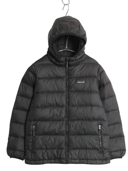 パタゴニア ハイロフト ダウン セーター フーディ ボーイズ M 140cm程/ 21年製 アウトドア ナイロン ジャケット 600 フィル キッズ 子供 黒