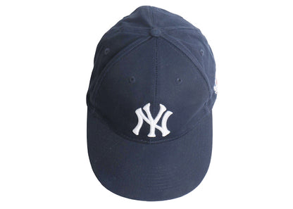 デッドストック ヤンキース ベースボール キャップ 新品 帽子 MLB オフィシャル 大リーグ 野球 ワンポイント 6パネル コットン シンプル 紺