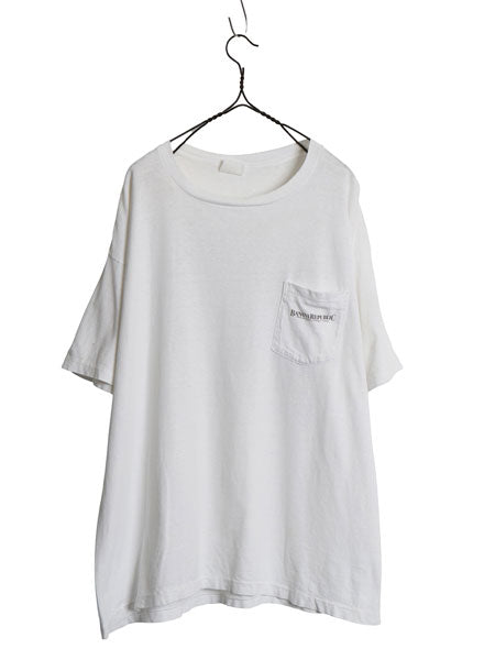 90s ★ バナナリパブリック アニマル イラスト プリント Tシャツ メンズ XL 程/ オールド アート サファリ アウトドア シングルステッチ 白