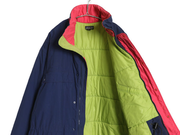 90s ★ パタゴニア ガイド ジャケット メンズ L / 90年製 オールド アウトドア 中綿 ナイロン ジャンパー ハーフコート フルジップ 廃盤 紺