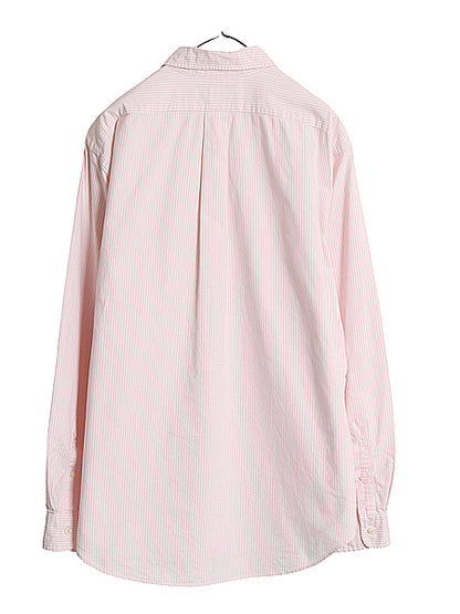 00s ラルフローレン ストライプ 長袖 ボタンダウン シャツ メンズ L / オールド ポロ CLASSIC FIT オックスフォード ワンポイント ポニー