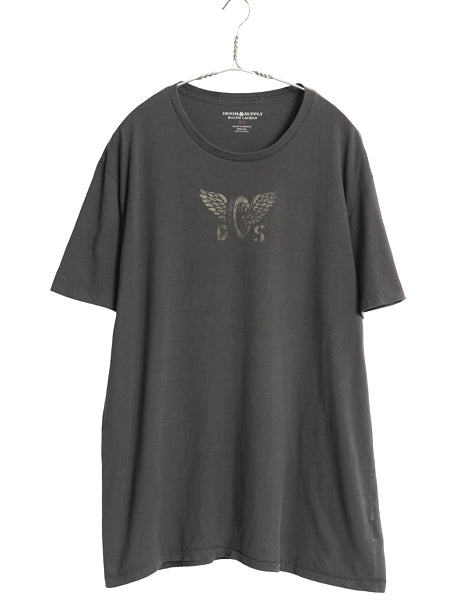 デニム&サプライ ラルフローレン 両面 プリント 半袖 Tシャツ メンズ XL / ポロ シングルステッチ バイク スカル カットソー 大きいサイズ