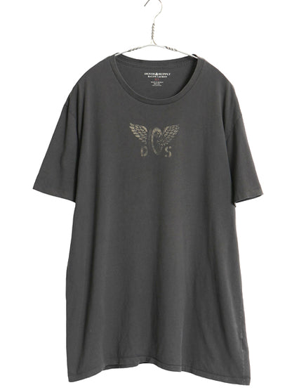 デニム&サプライ ラルフローレン 両面 プリント 半袖 Tシャツ メンズ XL / ポロ シングルステッチ バイク スカル カットソー 大きいサイズ