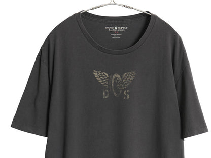 デニム&サプライ ラルフローレン 両面 プリント 半袖 Tシャツ メンズ XL / ポロ シングルステッチ バイク スカル カットソー 大きいサイズ