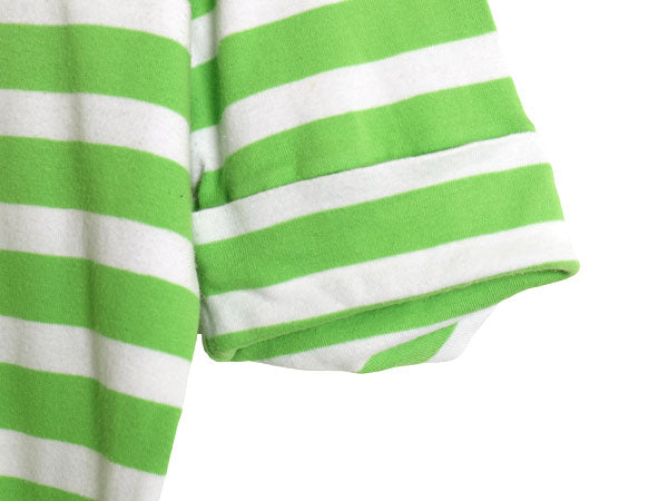 00s ローレン ラルフローレン ボートネック ボーダー 半袖 Tシャツ レディース L オールド ポロ 肩ジップ ストレッチ コットン カットソー
