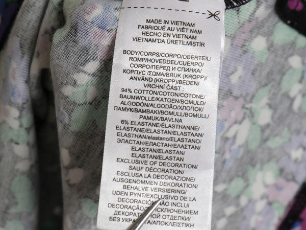 ローレン ラルフローレン ボートネック 花柄 半袖 Tシャツ レディース L / ポロ ストレッチ スムース コットン カットソー 総柄 きれいめ