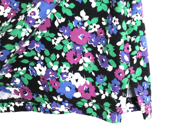 ローレン ラルフローレン ボートネック 花柄 半袖 Tシャツ レディース L / ポロ ストレッチ スムース コットン カットソー 総柄 きれいめ
