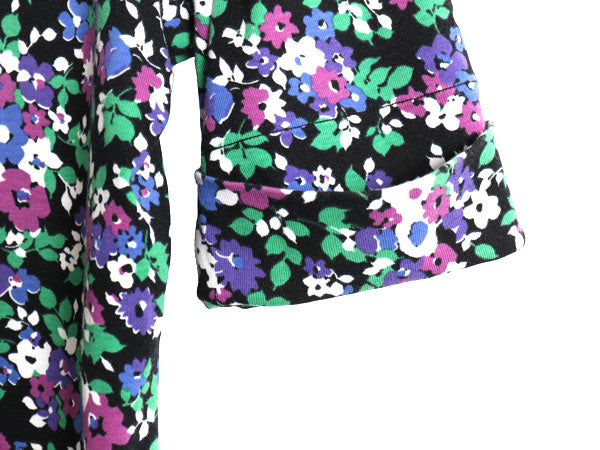 ローレン ラルフローレン ボートネック 花柄 半袖 Tシャツ レディース L / ポロ ストレッチ スムース コットン カットソー 総柄 きれいめ