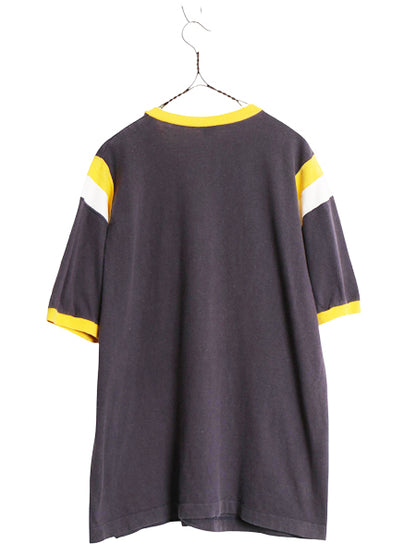 80s USA製 ★ チャンピオン コーストガード プリント 半袖 フットボール Tシャツ メンズ XL / ヴィンテージ Vネック ミリタリー USCG 軍物