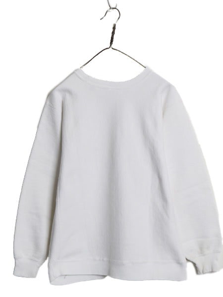 90s USA製 ★ チャンピオン リバースウィーブ スウェット キッズ XL メンズ XS 程 オールド 裏起毛 ワンポイント 目付き ヘビーウェイト 白