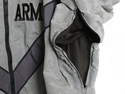米軍実物 US ARMY ACU 迷彩 リフレクター ナイロン トレーニング ジャケット MEDIUM REGULAR 古着 11年製 ミリタリー IPFU 軍物 ツートン