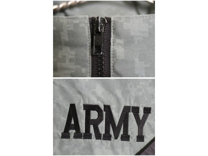 米軍実物 US ARMY ACU 迷彩 リフレクター ナイロン トレーニング ジャケット MEDIUM REGULAR 古着 11年製 ミリタリー IPFU 軍物 ツートン