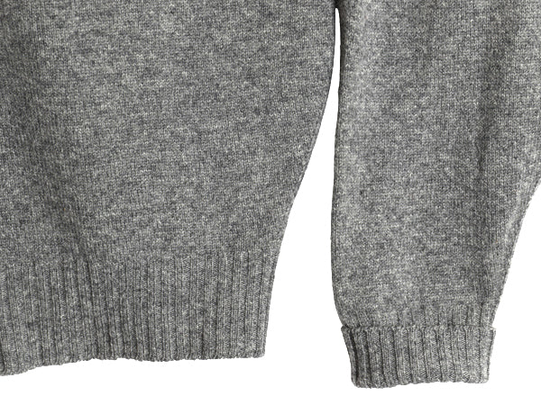 60s 70s ★ マックジョージ ラムウール ニット カーディガン メンズ M 程/ 古着 ヴィンテージ スコットランド製 サドルショルダー 無地 灰