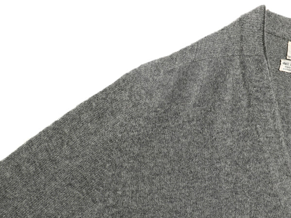 60s 70s ★ マックジョージ ラムウール ニット カーディガン メンズ M 程/ 古着 ヴィンテージ スコットランド製 サドルショルダー 無地 灰