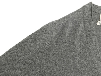 60s 70s ★ マックジョージ ラムウール ニット カーディガン メンズ M 程/ 古着 ヴィンテージ スコットランド製 サドルショルダー 無地 灰