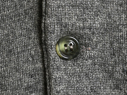 60s 70s ★ マックジョージ ラムウール ニット カーディガン メンズ M 程/ 古着 ヴィンテージ スコットランド製 サドルショルダー 無地 灰