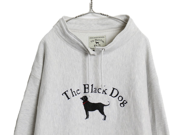 00s The Black Dog ドッグ 刺繍 ハイネック スウェット メンズ レディース L オールド 裏起毛 トレーナー リバース タイプ ヘビーウェイト