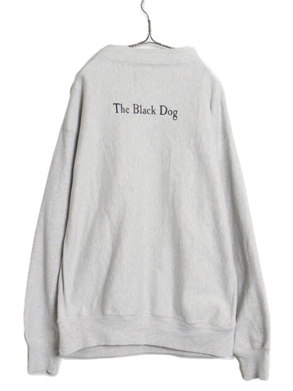 00s The Black Dog ドッグ 刺繍 ハイネック スウェット メンズ レディース L オールド 裏起毛 トレーナー リバース タイプ ヘビーウェイト